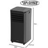 FORCECLIMA CECOTEC Condizionatore Portatile Freddo/Caldo EnergySilence Clima 9150 Potente 4 In 1 Ultrasilenzioso, 9000 BTU, 350 MÂ³/H