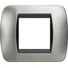BTicino Living Int. - Placca 2 posti acciaio spazzolato - L4802ACS