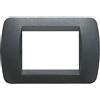 BTicino Placca Livinglight 3 Posti Acciaio Scuro BTicino - SKU L4803PA, Design Elegante e Resistente