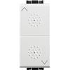 BTicino Livinglight Doppio Pulsante N4027 - Commutatore Elegante per Tapparelle, Design Moderno e Funzionale