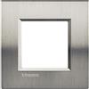 BTicino Living Light - Placca quadra 2P Acciaio spazzolato - LNA4802ACS