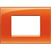 BTicino Placca Quadrata Livinglight 3 Moduli Arancio - BTicino LNA4803OD, Design Elegante e Resistente