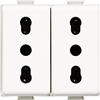 BTicino AM5180/2 - Matix Presa duplex bipasso 2P+T 10/16A 250Vac