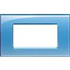 Bticino Livinglight placca 4 moduli quadra azzurro deep LNA4804AD