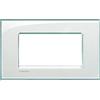 BTicino Placca Quadra 4P Acquamarina BTicino Living Light - LNA4804KA, Design Elegante e Resistente