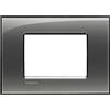 BTicino Placca Quadra Livinglight 3 Moduli Fumo di Londra - LNA4803KF, Design Elegante in Tecnopolimero
