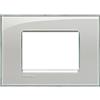 BTicino Placca Quadrata 3 Moduli Living Light Grigio Ghiaccio - BTicino LNA4803KG, Design Elegante e Resistente
