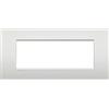 BTicino Placca Living Light LNC4807PR - Bianco Perla, 7 Moduli, Design Elegante e Resistente