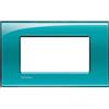 BTicino Placca Quadra Living Light 4 Moduli Verde - BTicino LNA4804VD, Design Elegante e Resistente