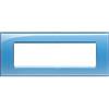 BTicino Placca Living Light 7P Azzurro BTicino LNA4807AD - Design Elegante in Tecnopolimero Resistente