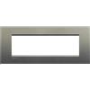 BTicino Placca Quadro Living Light LNA4807AE - 7 Moduli Elettrici di Alta QualitÃ in Materiale Metallico