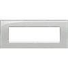 BTicino Placca BTicino Living Light 7P Grigio Ghiaccio LNA4807KG - Design Elegante e Versatile per Moduli