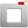 BTicino Matix Placca 2 Posti Silver AM4802SL - Design Elegante, Materiale Durevole, Facile Installazione