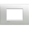 BTicino Placca 3 Moduli Bticino Livinglight AIR Colore Tech (Silver) - LNC4803TE