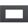 BTicino Placca 4 Moduli Antracite - Living Light BTicino LNC4804AR - Design Moderno e Funzionale