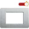 BTicino Placca 3 Moduli Bticino Matix Color Argento Opaco - AM4803SL