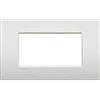 BTicino Placca 4P Bianco Perla Living Light BTicino LNC4804PR - Elegante Design Moderno e Facile Installazione