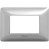 BTicino Placca 3 Moduli Bticino Matix Silver Metallizzato - AM4803MSL