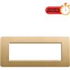 BTicino Matix Placca 6 Posti Gold AM4806LGL - Design Elegante in Oro, Alta QualitÃ e FlessibilitÃ di Installazione