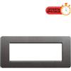 BTicino Placca BTicino Matix 6 Posti Iron AM4806LIR - Design Elegante, Facile Installazione, Finitura in Ferro