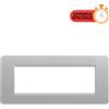 BTicino Matix Placca 6 Posti Silver AM4806LSL - Design Elegante e Alta QualitÃ per Ogni Ambiente