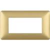 BTicino Placca Matix 4 Moduli Gold AM4804MGL - Design Elegante, Installazione Facile, Ideale per Casa e Ufficio
