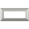 BTicino Placca BTicino Matix 6 Moduli Silver AM4806MSL - Design Elegante e Resistente, Facile Installazione