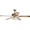 Howell VSL14044 Ventilatore a Soffitto con Comando a Muro Pale in Legno 60 W