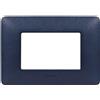 BTicino Placca BTicino Matix 3 Moduli Blu Mercurio AM4803TBM - Design Elegante e Facile Installazione