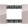 BTicino Placca BTicino Living Now 3 Moduli Colore Aura KA4803DM - Design Elegante, Materiale Bimaterico, Facile Installazione