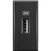 BTicino Axolute Caricatore USB HS4285C1, Ricarica Rapida 1500 mA, Design Elegante Antracite