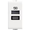 Bticino Matix AM4191AC - Caricatore USB Doppio Tipo A + C 1 Modulo Bianco
