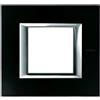BTicino Axolute Placca 2P Vetro Nero Notte HA4802VNN - Design Elegante e Resistente, Facile Installazione