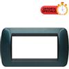 BTicino Placca 4 Posti Blu BTicino Living International L4804BT - Design Elegante e Funzionale, Facile da Installare