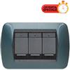 BTicino Placca 3 Posti Blu Living International BTicino L4803BT