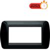 BTicino Living Int. - Placca 4 posti nero - L4804NR