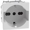 BTicino Presa Schuko Standard BTicino MATIXGO 2 Moduli JW4140A16, Bianco, 250Vac, 16A, Sicurezza Elevata