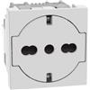 BTicino Presa Flat Schuko Bticino MATIXGO P40 2 Moduli Bianca, Sicura e Compatibile - JW4140A16F