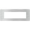 BTicino Placca BTicino MatixGO 7 Moduli Alluminio JA4807EA - Design Elegante, Robusto e Versatile