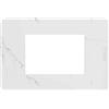 BTicino Placca Bticino MatixGO JA4803EM - 3 Moduli, Carrara Effetto Marmo, Materiale Tecnopolimero, Design Elegante
