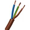 Il mio negozio Cavo FS18OR18 Antifiamma 3X1 MMQ Giallo/Verde - Colore Marrone, 100mt, Sicurezza S18 R18, Flessibile