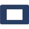 BTicino Placca BTicino MatixGO Tones 3 Moduli Blu JA4803TB - Design Elegante e Resistente in Tecnopolimero
