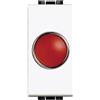 BTicino LivingLight Portalampada Spia Rosso N4371R - Compatibile LED, Design Elegante e Robusto
