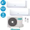 Hisense Climatizzatore Hisense Dual Inverter 9+12 3,5kW Serie New Comfort 9000+12000 Btu 2AMW35U4RGC Gas R32 A++ Wi Fi Integrato