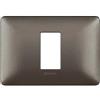 BTicino Placca Matix 1 Modulo BTicino AM4803M1MIR - Tecnopolimero Resistente, Colore Iron, Design Elegante