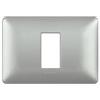 BTicino Placca Matix 1 Modulo BTicino AM4803M1MSL in Tecnopolimero Argento, Design Moderno e Resistente