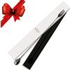 Kidia Bar Spoon Trident 40 cm - Cucchiaio da Bar Professionale in Acciaio Inox 304 - Manico a Spirale & Punta a Tridente - Per Stir & Strain, Cocktail, Mixing Glass - Custodia Inclusa