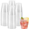 Kleemeiero 60 Pezzi Bicchieri Plastica Trasparenti 200ml Bicchieri Trasparenti Plastica Bicchiere Plastica Caffè Bicchieri Caffè Plastica Trasparente Bicchierini Plastica per Acqua, Bevande, Vino