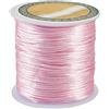 Bestewelry Cordoncino in nylon, 1 mm, in raso, intrecciato, per annodare, macramè, per la creazione di gioielli, cucito (rosa perla)