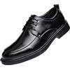 Generisch Scarpe da uomo eleganti in pelle nera per il tempo libero, antiscivolo, scarpe da lavoro, scarpe da lavoro, leggere, comode, in pelle, scarpe formali, suola morbida, Nero , 38 EU